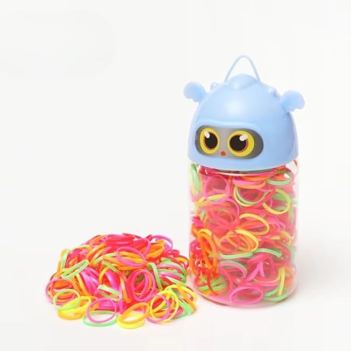 Elastic Rubber Bands for Kids - Durable Ponytail Holders for Children, No-Tangle Hair Accessories - Asstored Color - Image 2